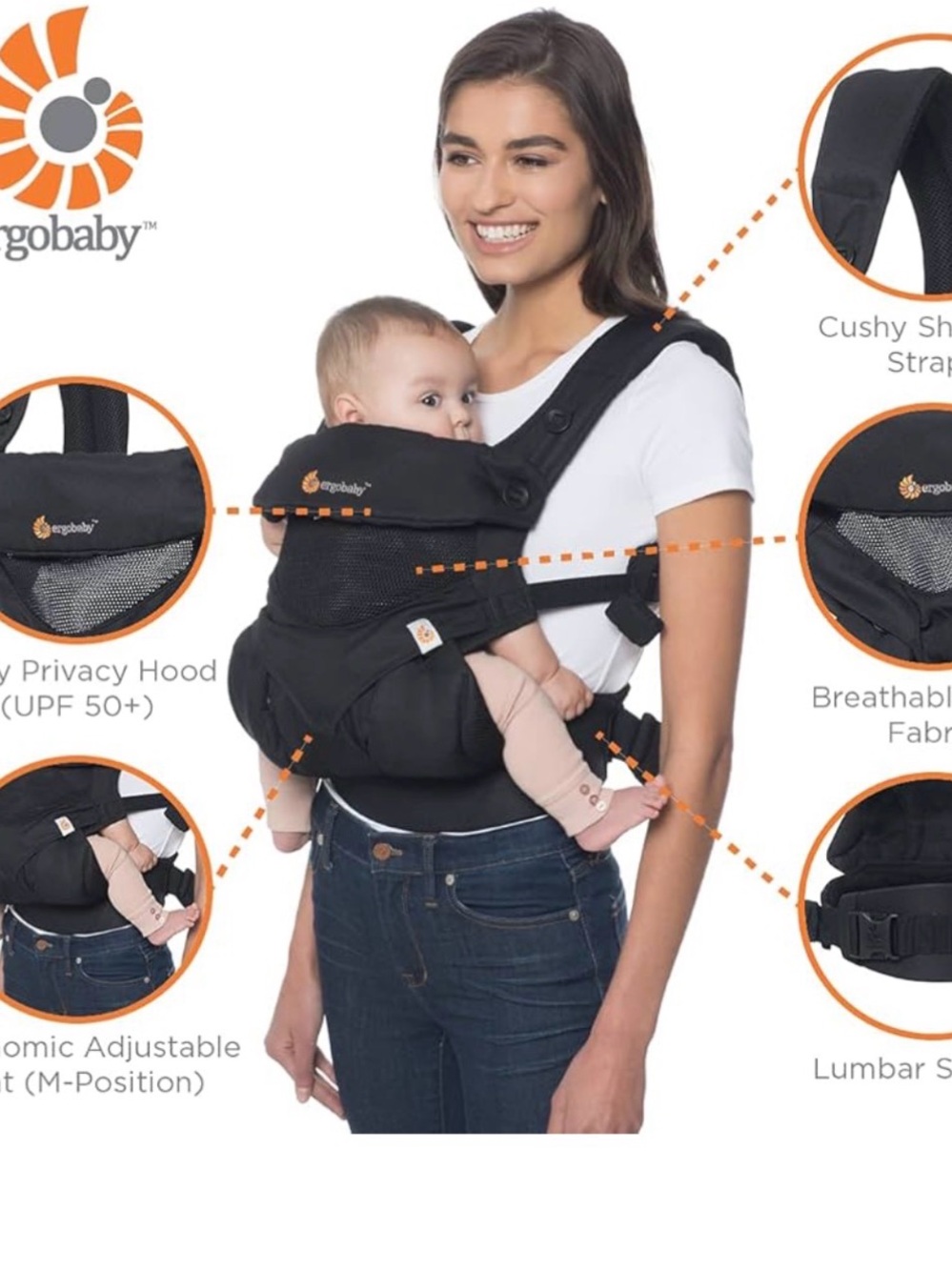 Ergobaby 360 All-Position Baby with Lumbar Support in Charcoal - Picture 2 of 8